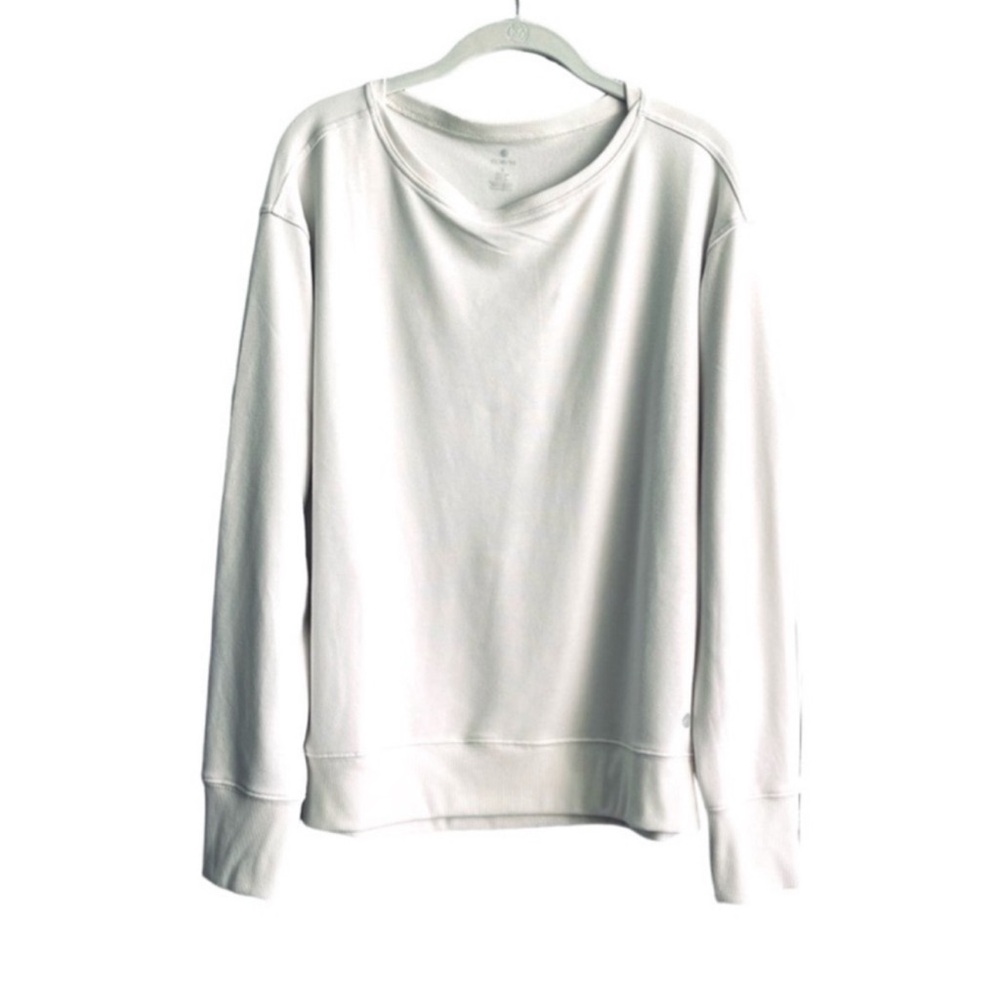 Apana Long Sleeve Sweatshirt Pullover Top White Size L